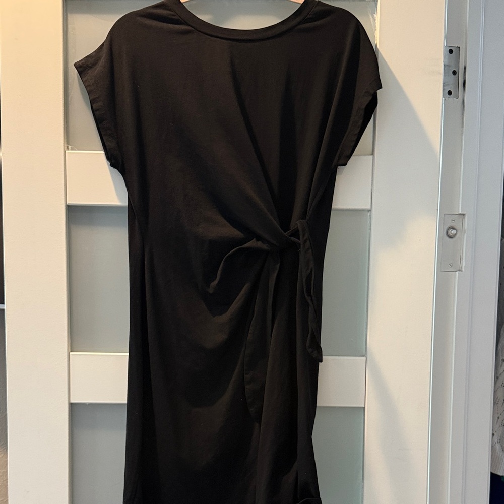 Amazon Black Midi Dress with Side Tie